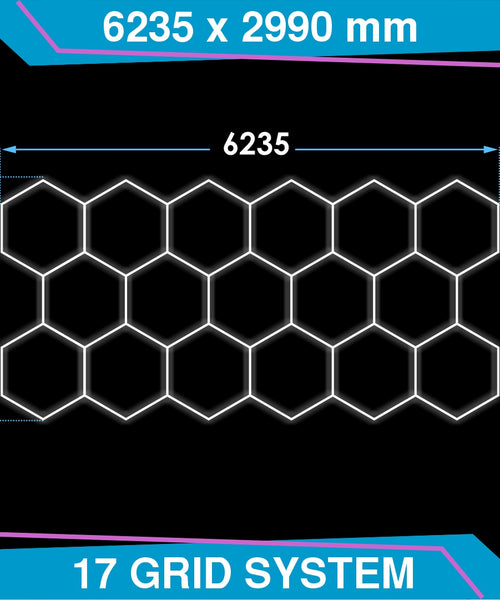 Hexagon Lighting 17 Grid Design