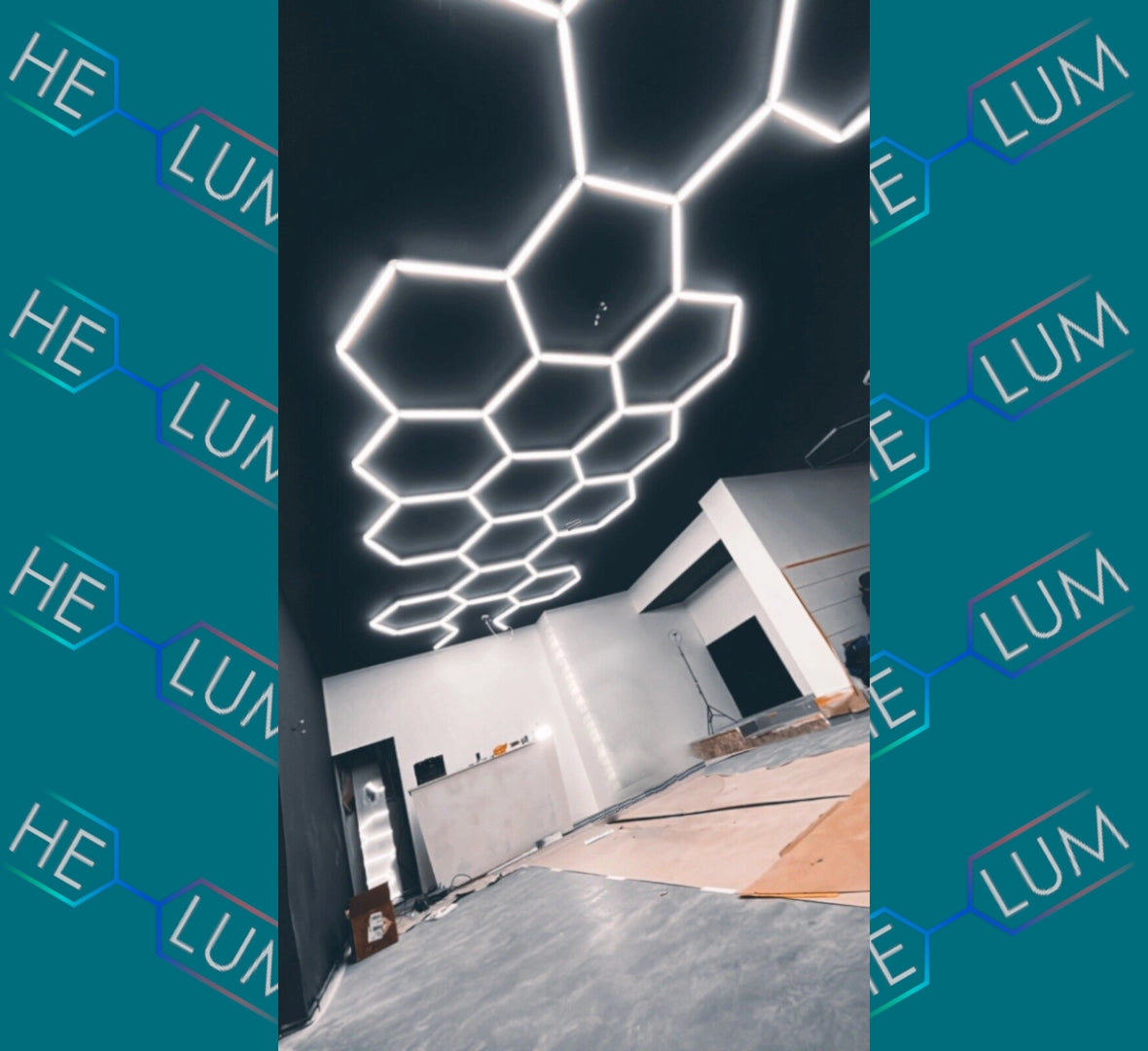 Hexagon Garage Lights 190,000 Lumen Grid