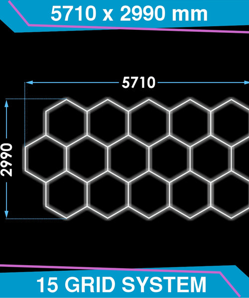 Hexagon Lighting 15 Grid Design