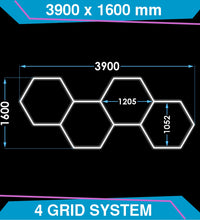 Hexagon Lighting 4 Grid Design