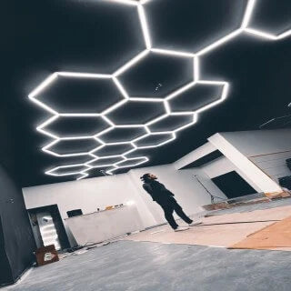 hex grid office installation